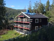 Brunt hus