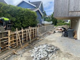 Støttemur i betong